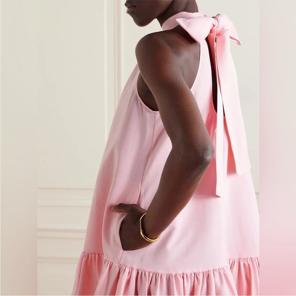 New Staud Marlowe Neck Tie Tiered Maxi Dress size XS - Picture 4 of 17